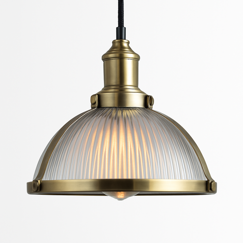 Suspension design LED en verre style Loft industriel - vue 2 sur 6