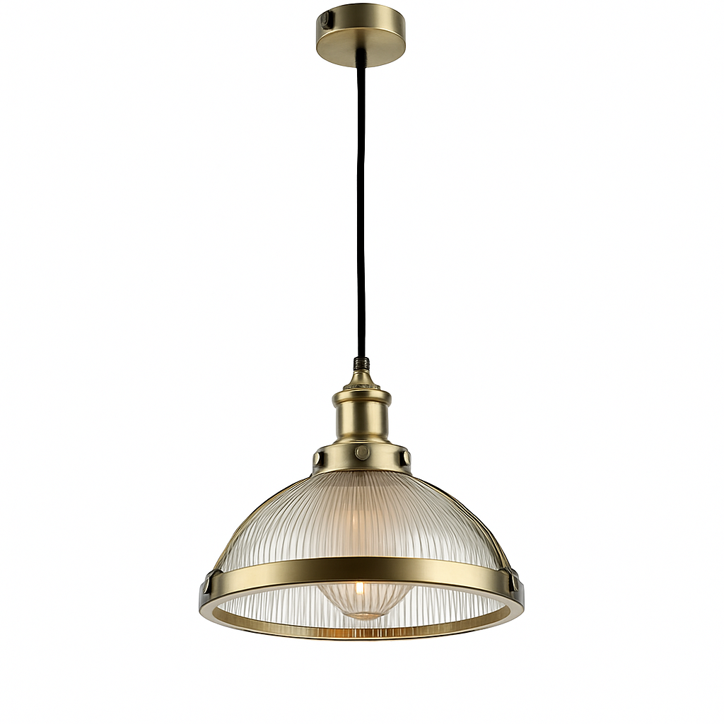 Suspension design LED en verre style Loft industriel - vue 4 sur 6