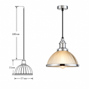 Suspension design LED en verre style Loft industriel