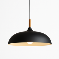 Suspension design LED à l'abat-jour arrondi en métal blanc Creative