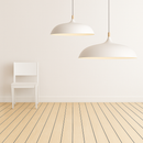 Suspension design LED à l'abat-jour arrondi en métal blanc Creative