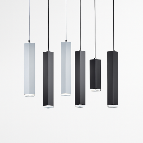 Suspension design LED rectangulaire (noir ou blanc) - vue 4 sur 5