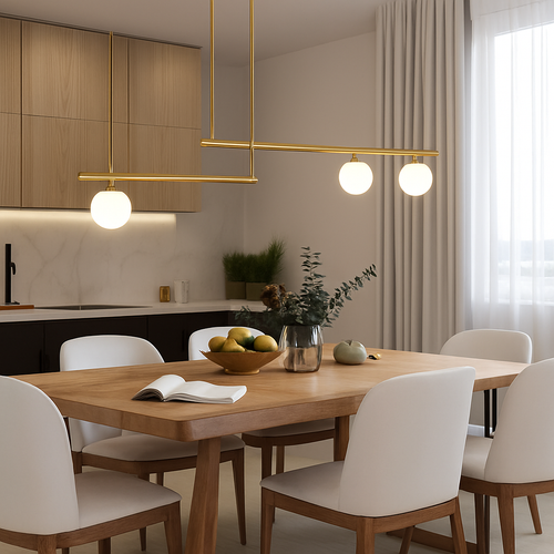suspension design moderne avec boule de verre élégante - vue 3 sur 16