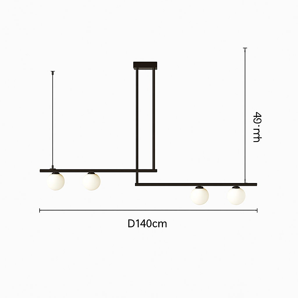 suspension design moderne avec boule de verre élégante - vue 12 sur 16