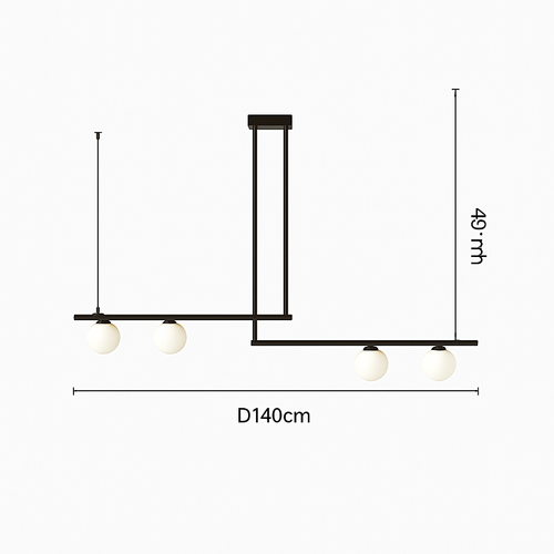 suspension design moderne avec boule de verre élégante - vue 13 sur 16