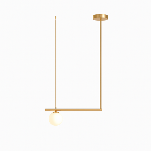 suspension design moderne avec boule de verre élégante