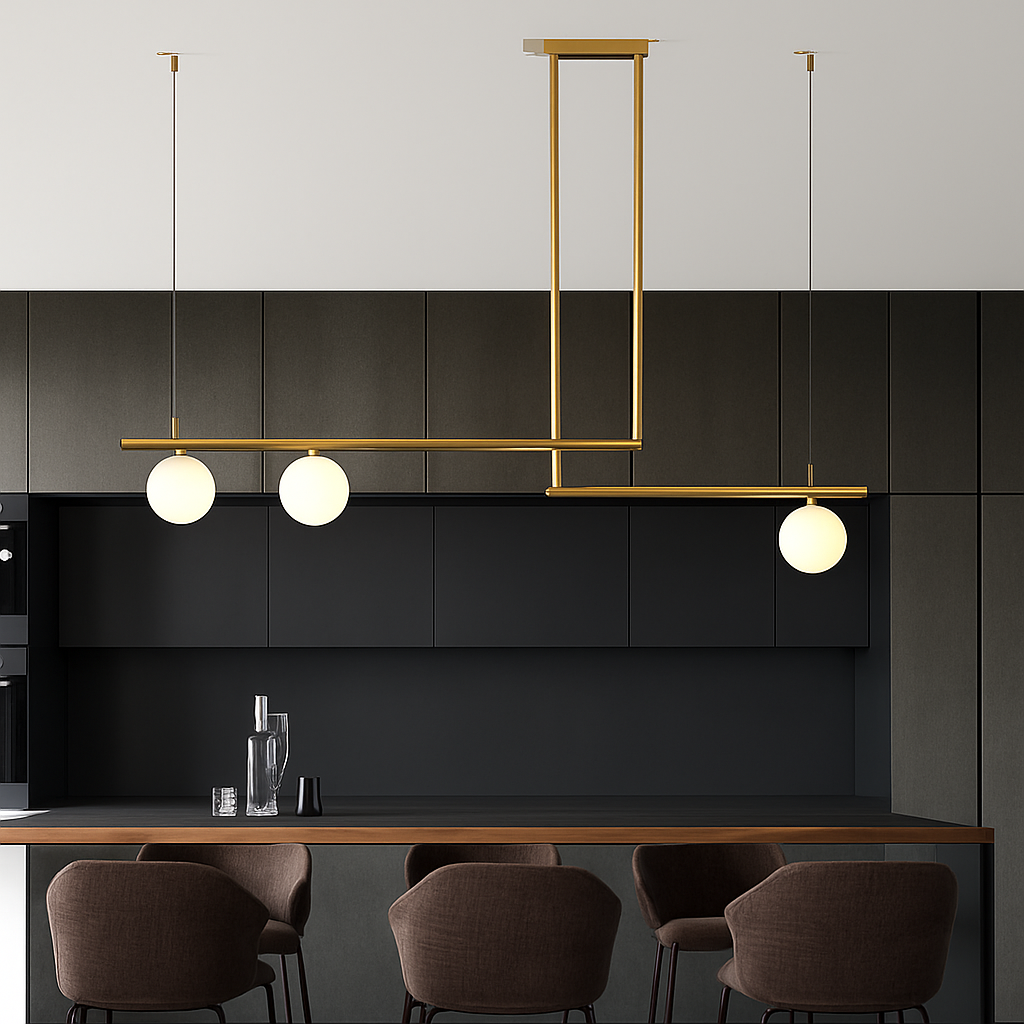 suspension design moderne avec boule de verre élégante - vue 3 sur 16