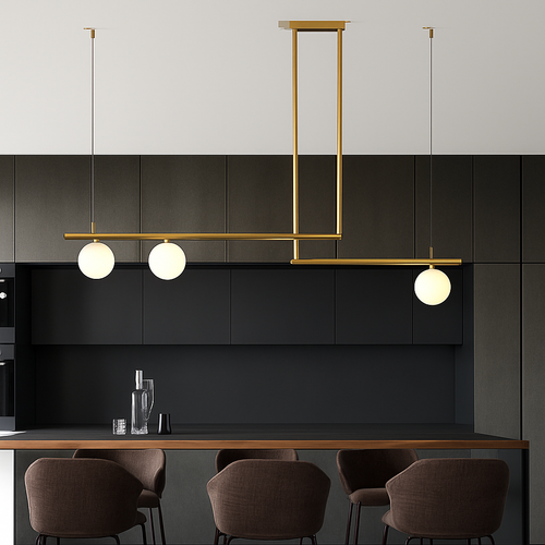 suspension design moderne avec boule de verre élégante - vue 4 sur 16