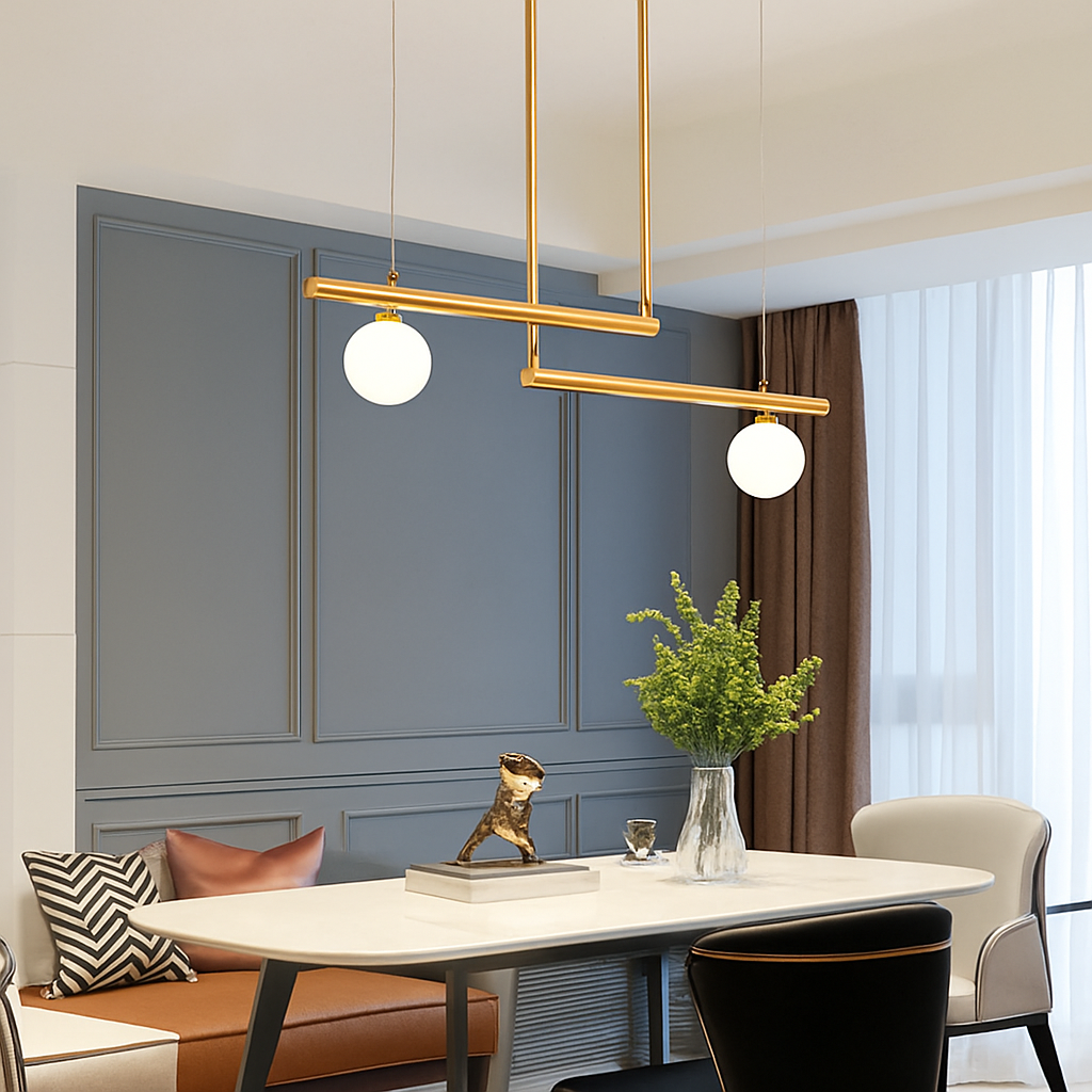 suspension design moderne avec boule de verre élégante - vue 4 sur 16