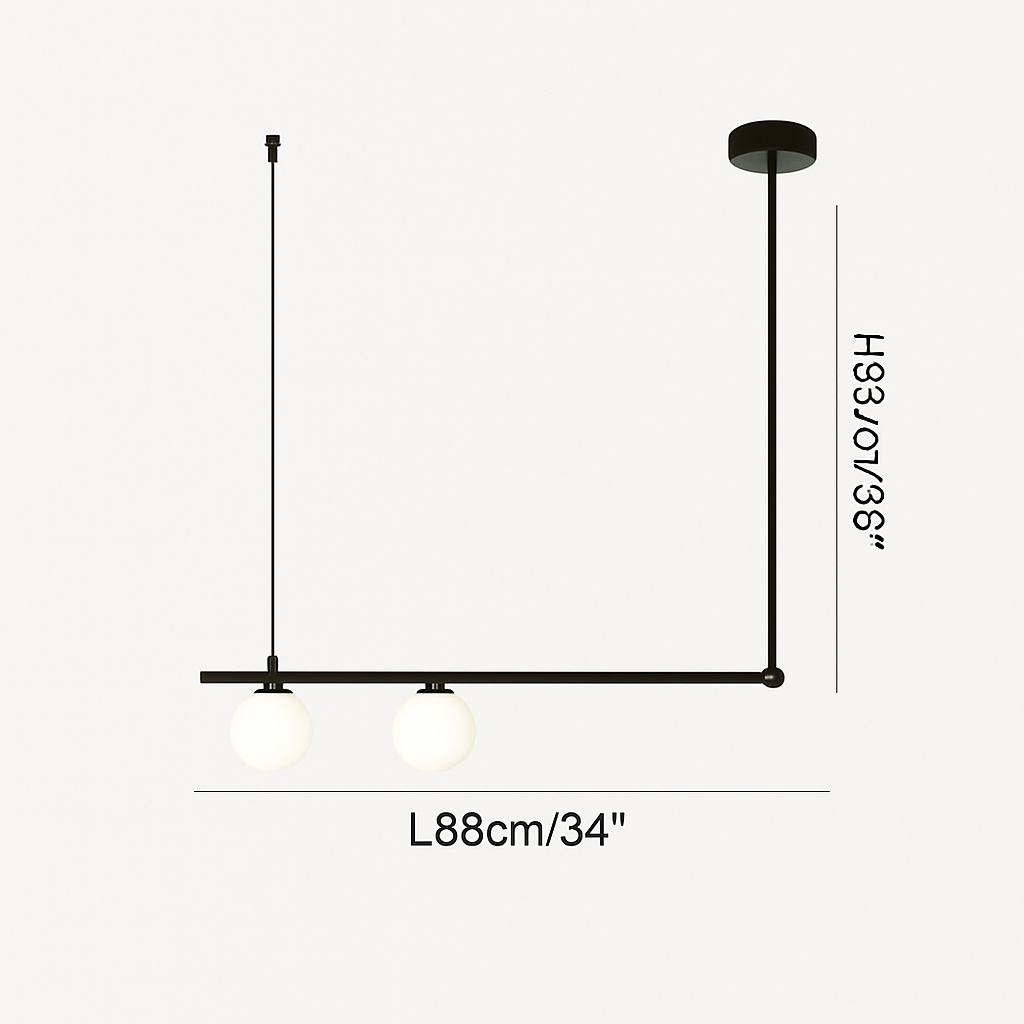 suspension design moderne avec boule de verre élégante - vue 7 sur 16