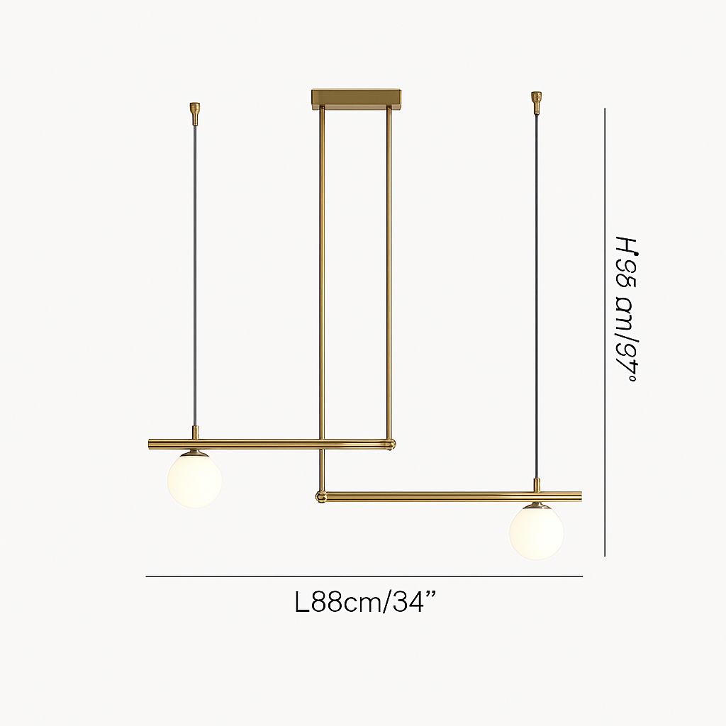 suspension design moderne avec boule de verre élégante - vue 8 sur 16