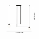 suspension design moderne avec boule de verre élégante