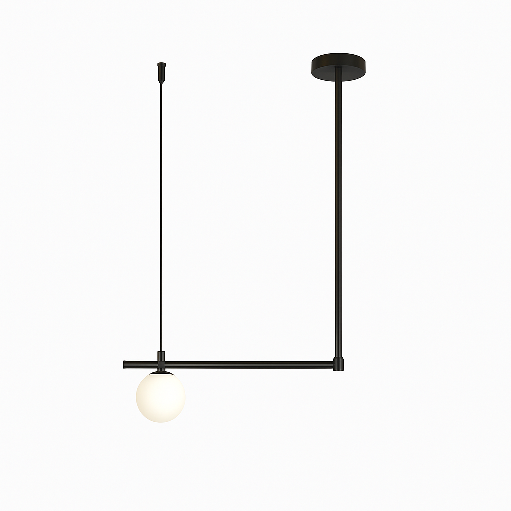 suspension design moderne avec boule de verre élégante - vue 10 sur 16