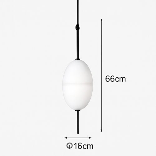 Suspension design moderne en verre en forme de goutte bleue - vue 12 sur 19
