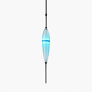 Suspension design moderne en verre en forme de goutte bleue