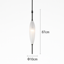 Suspension design moderne en verre en forme de goutte bleue