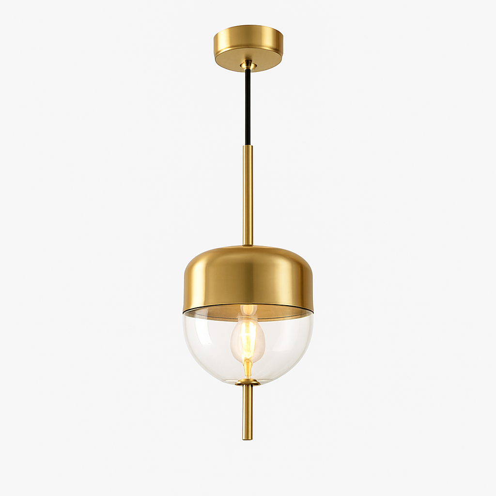 Suspension design moderne en verre en forme de goutte bleue - vue 17 sur 19