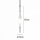 Suspension design moderne en verre en forme de goutte bleue