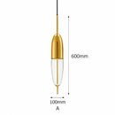 Suspension design moderne en verre en forme de goutte bleue