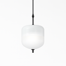 Suspension design moderne en verre en forme de goutte bleue