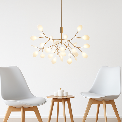 Suspension design moderne LED arbre couleur cuivré ou noir Home - vue 3 sur 13