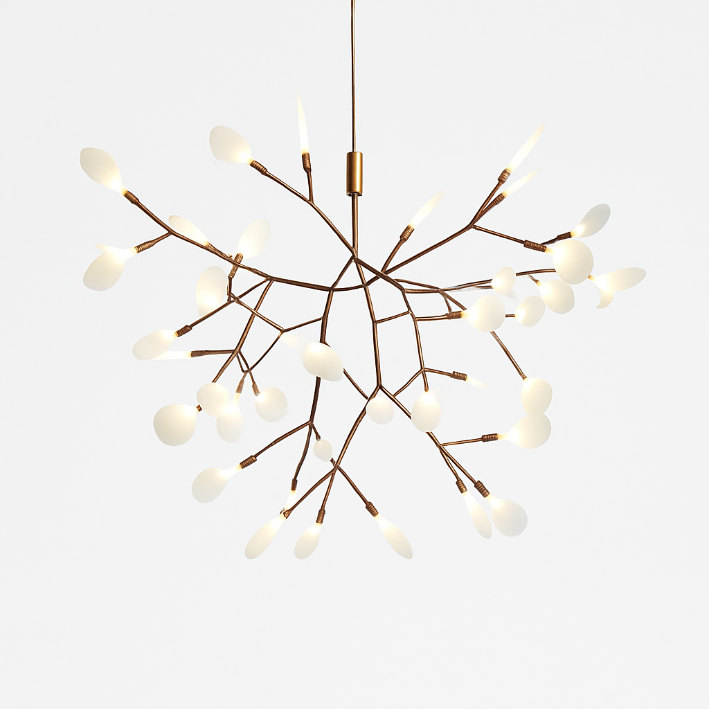 Suspension design moderne LED arbre couleur cuivré ou noir Home - vue 5 sur 13