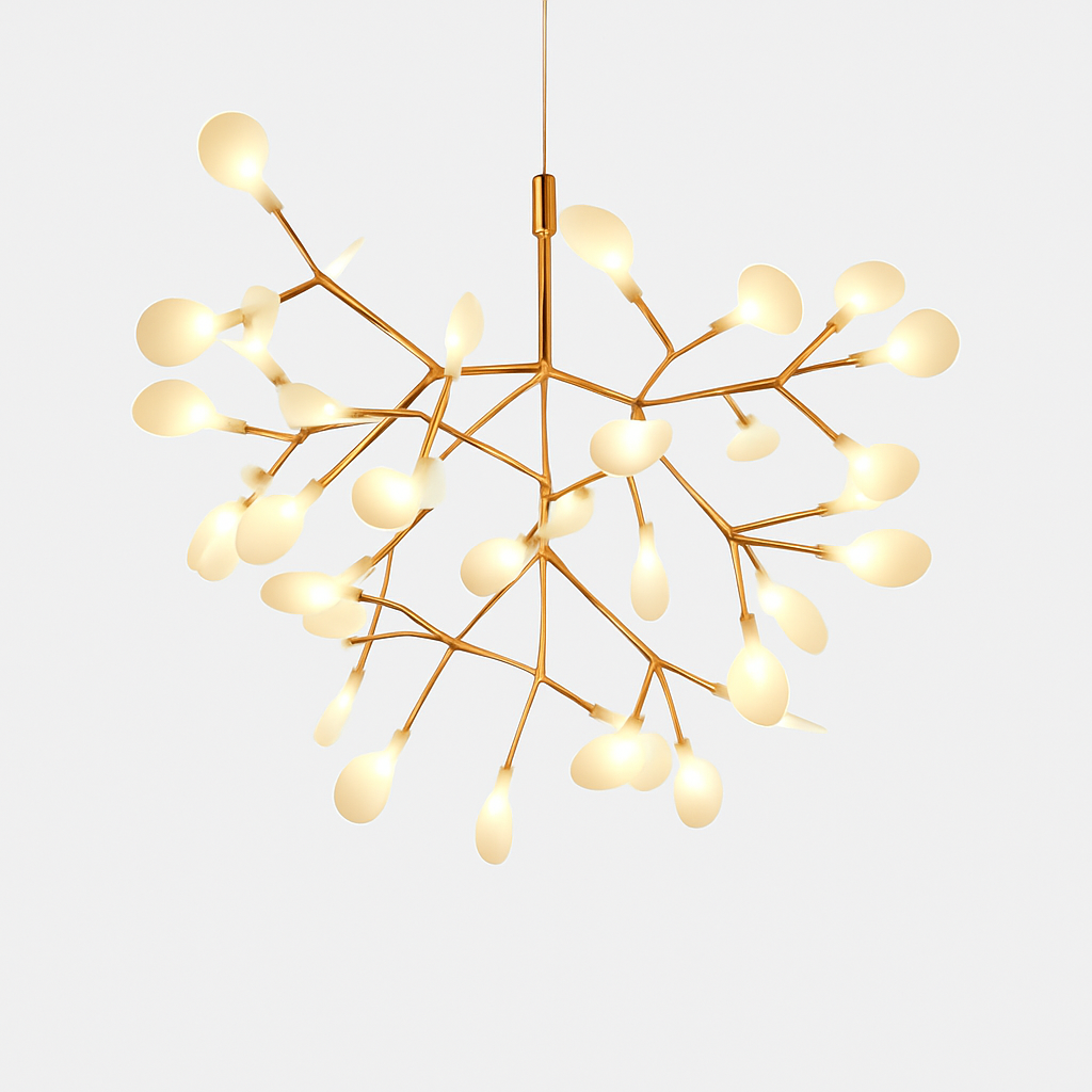 Suspension design moderne LED arbre couleur cuivré ou noir Home - vue 10 sur 13