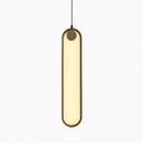 Suspension design moderne LED en anneau allongé noir ou doré Hang
