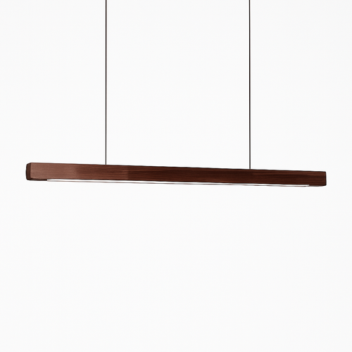 Suspension design moderne LED en bois allongé Hang - vue 7 sur 8