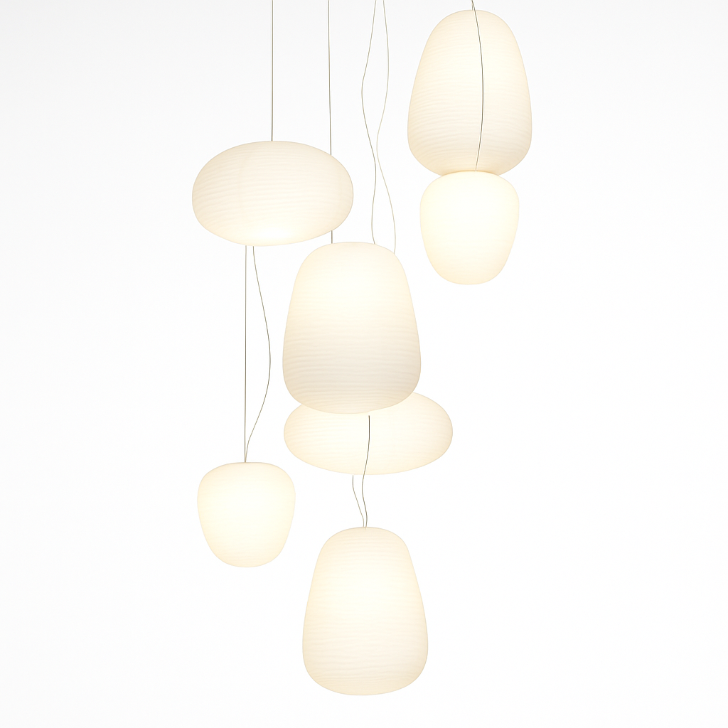 suspension design nordique en verre pour décoration intérieure - vue 5 sur 9