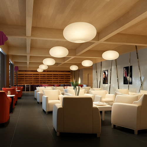 suspension design nordique en verre pour décoration intérieure - vue 3 sur 9