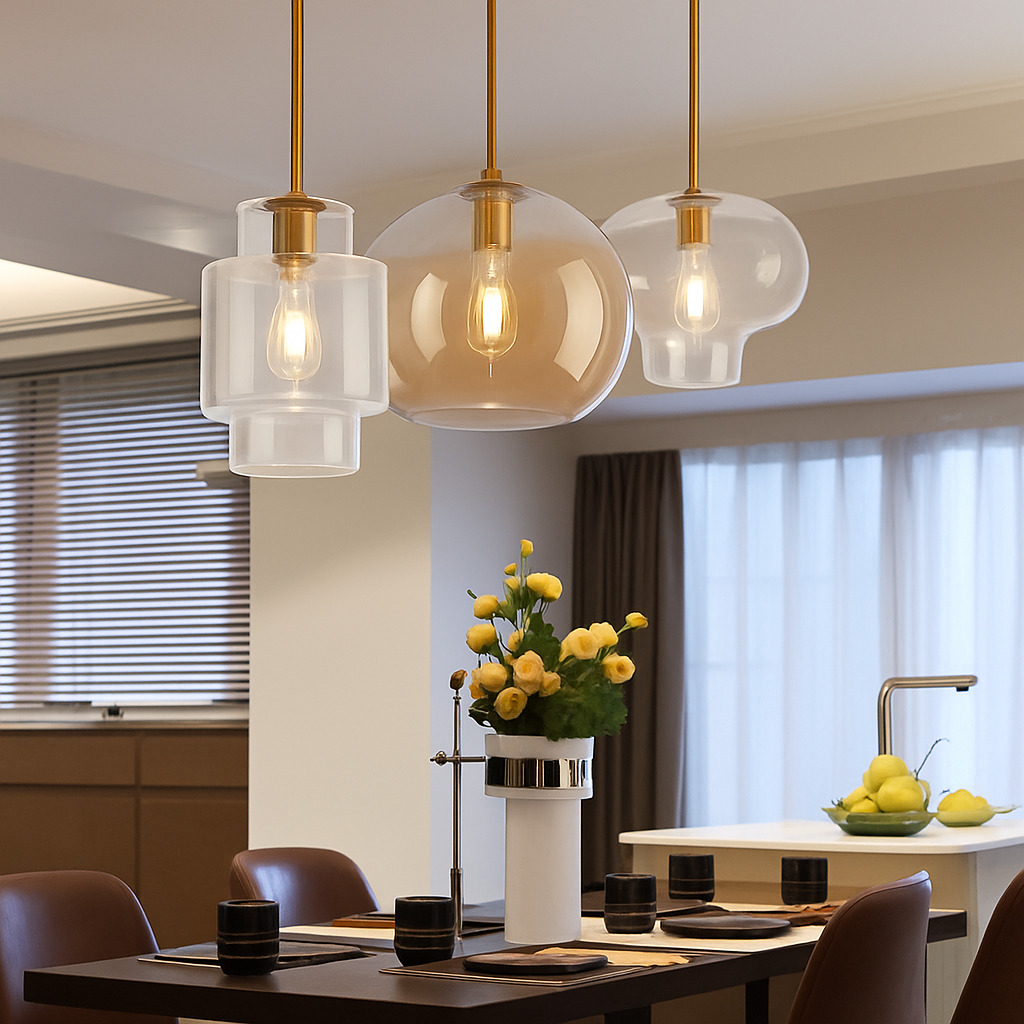suspension design nordique en verre pour intérieur élégant - vue 3 sur 18