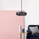 Suspension design ronde en verre bleue Dining