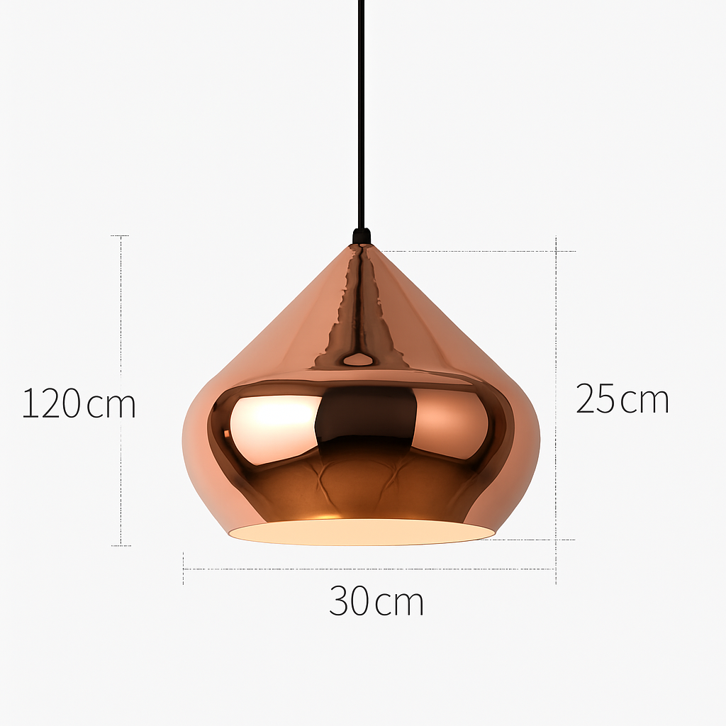 Suspension design rose gold de plusieurs formes - vue 3 sur 8