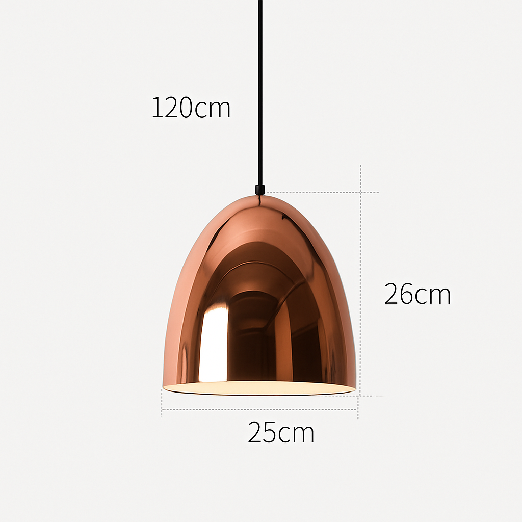 Suspension design rose gold de plusieurs formes - vue 7 sur 8