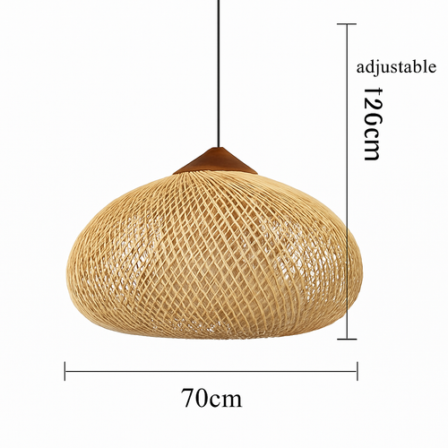 Suspension design Vintage en rotin fait à la main - vue 15 sur 26