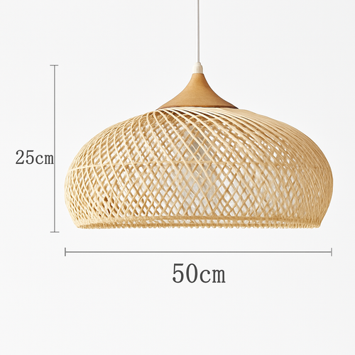 Suspension design Vintage en rotin fait à la main - vue 25 sur 26