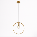 Suspension dorée à LED en forme de rond