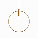 Suspension dorée à LED en forme de rond
