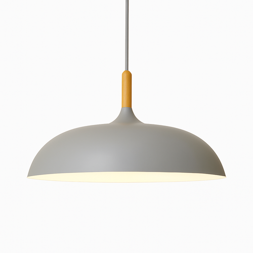 Suspension en aluminium de couleur et tige en bois Wood - vue 13 sur 13