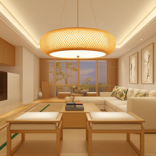 suspension en bambou style japonais modernes - vue 5 sur 10