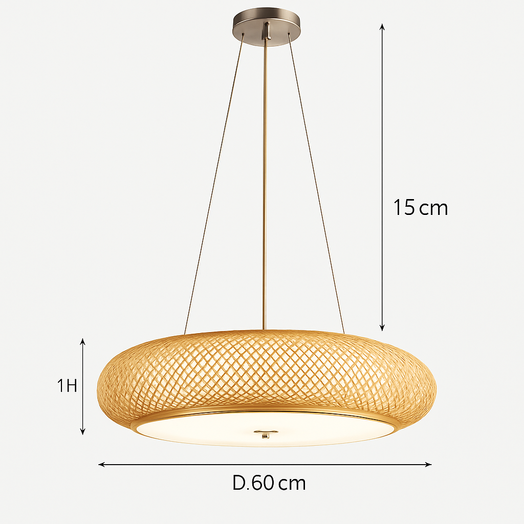 suspension en bambou style japonais modernes - vue 9 sur 10