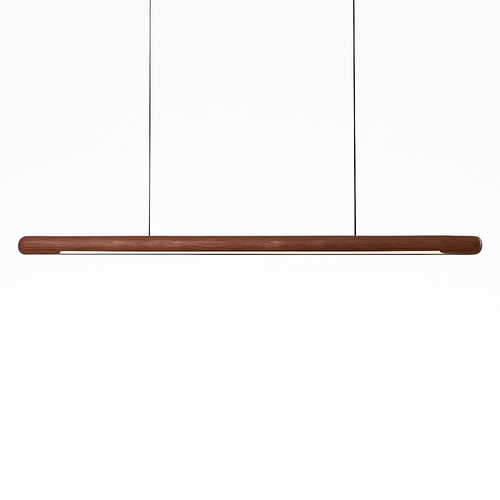 suspension en bois design minimaliste led longue bande - vue 2 sur 9