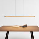 Suspension en bois lampes suspendues Table moderne LED longue lumière linéaire îlot de cuisine éclairage de bar de bureau pour salle à manger salon