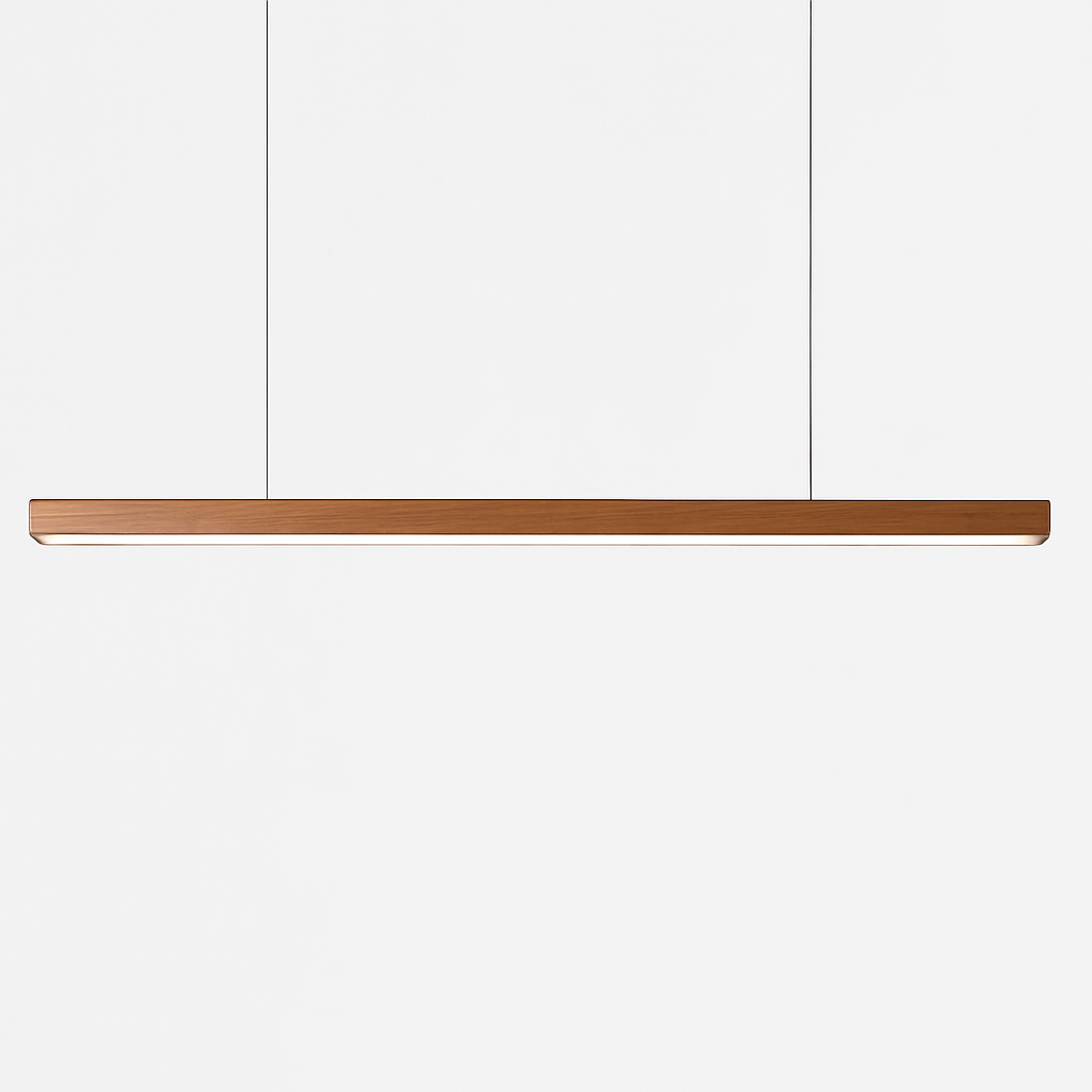 suspension en bois minimaliste design nordique led décorative