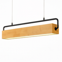 Suspension en bois nordiques LED lampes suspendues modernes pour salle à manger salon cuisine bureau boutique Bar café lampe suspendue à longue bande