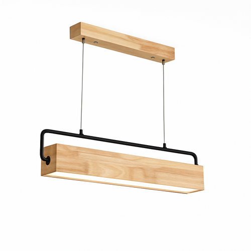 Suspension en bois nordiques LED lampes suspendues modernes pour salle à manger salon cuisine bureau boutique Bar café lampe suspendue à longue bande - vue 3 sur 7