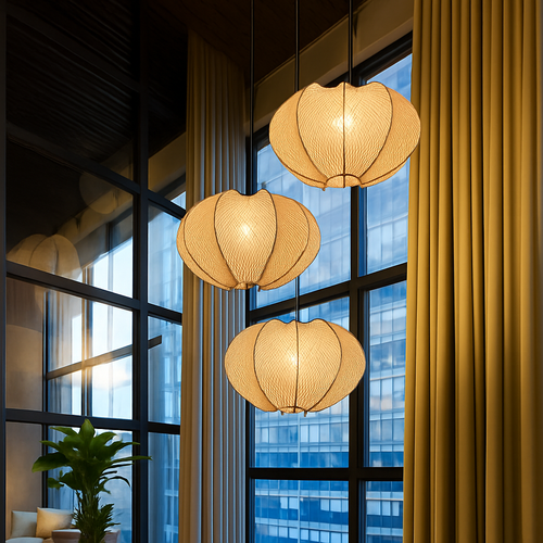 suspension en bois rétro style nordique pour décoration intérieure - vue 6 sur 7