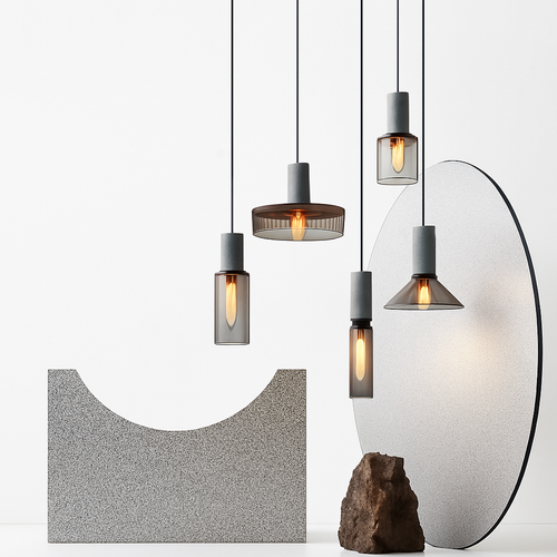 Suspension en ciment style américain vintage pour loft café bar restaurant - vue 3 sur 10
