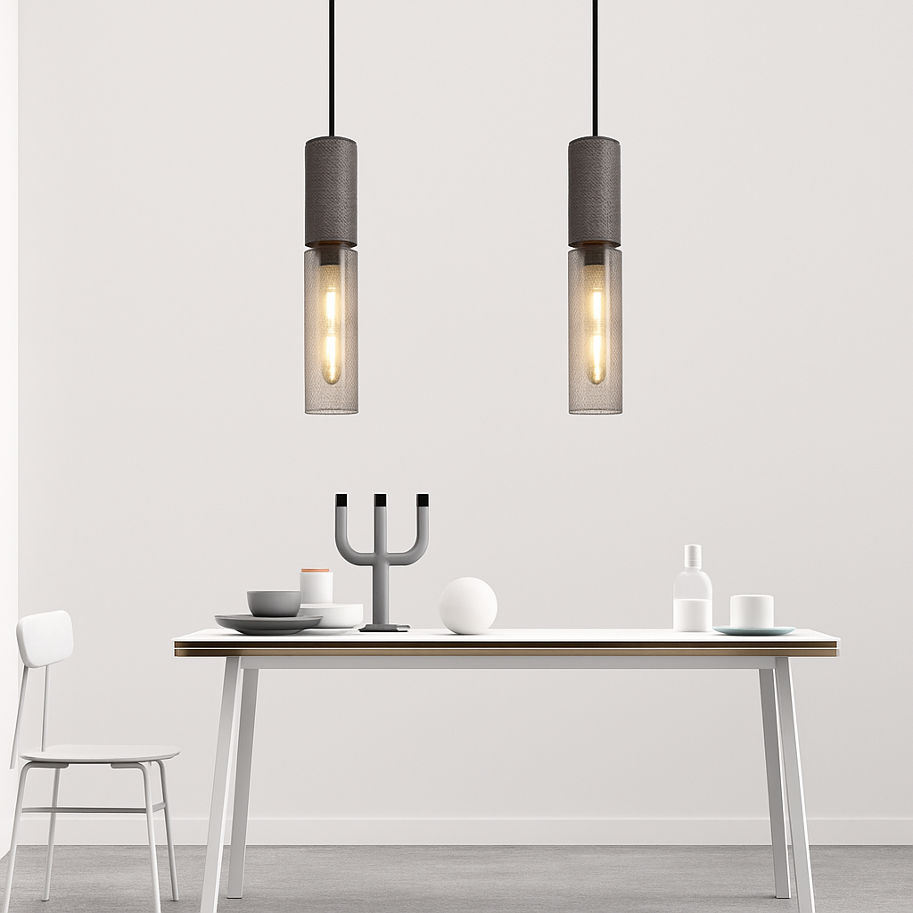 Suspension en ciment style américain vintage pour loft café bar restaurant - vue 3 sur 10